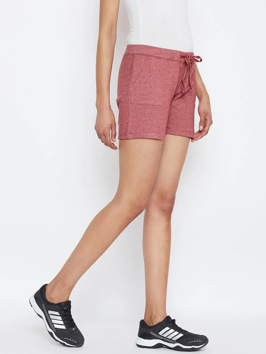 JUMP USA Women Red Solid Shorts