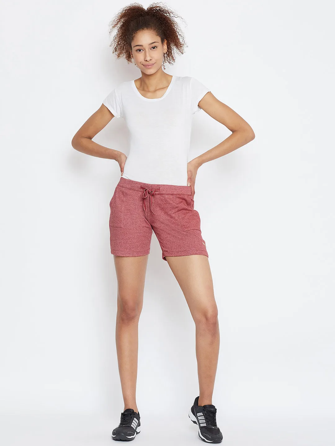 JUMP USA Women Red Solid Shorts