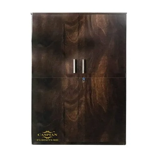 Junglewood Texture 2 Door Wardrobe/Cupboard with 6 Shelves | Wardrobe for Bedroom/Kitchen Organizer/Clothes Cabine
