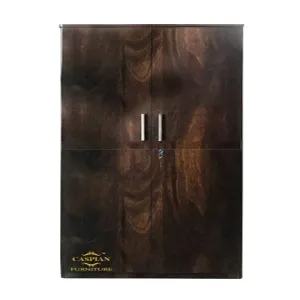 Junglewood Texture 2 Door Wardrobe/Cupboard with 6 Shelves | Wardrobe for Bedroom/Kitchen Organizer/Clothes Cabine