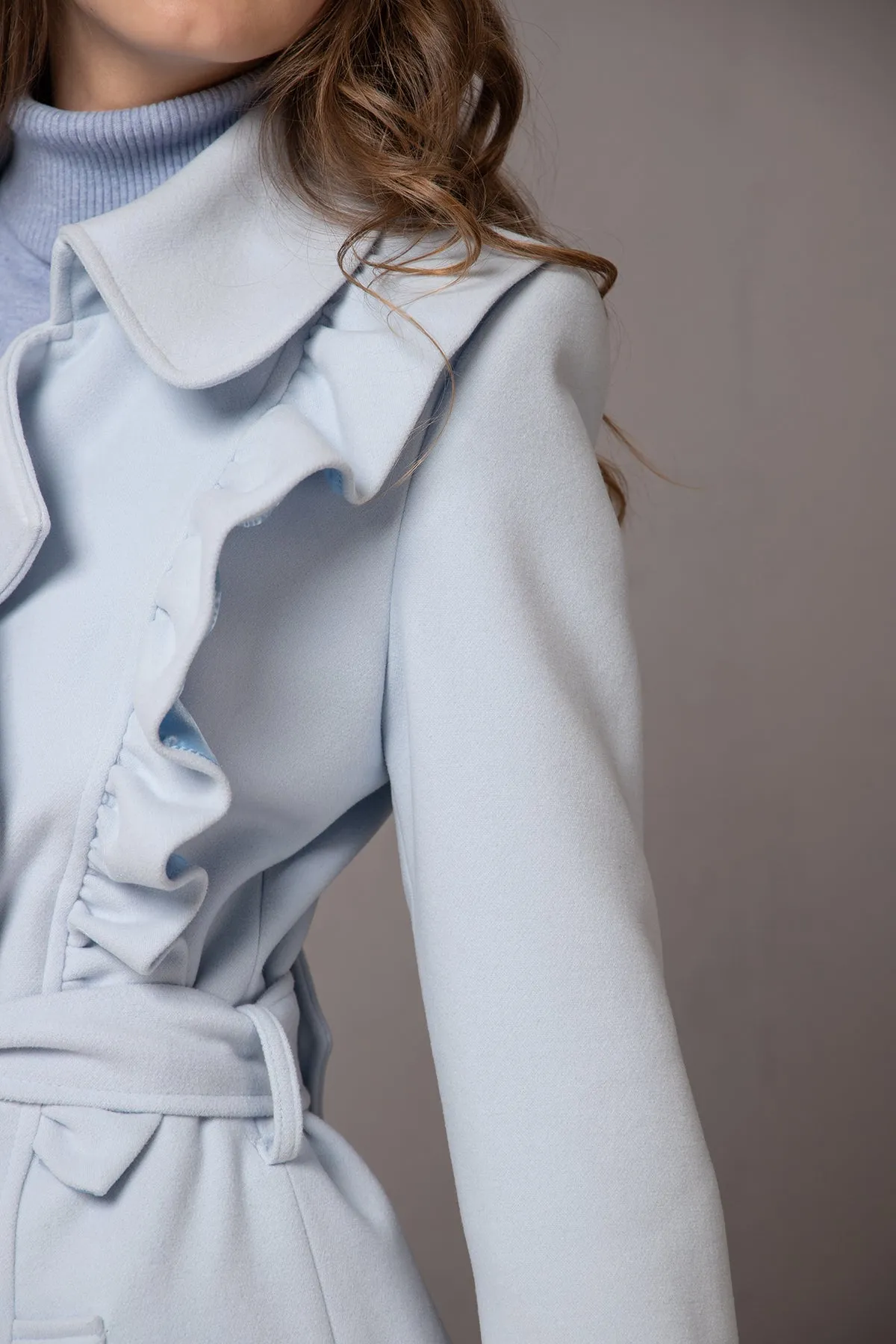 JUNIOR GIRL RUFFLES COAT