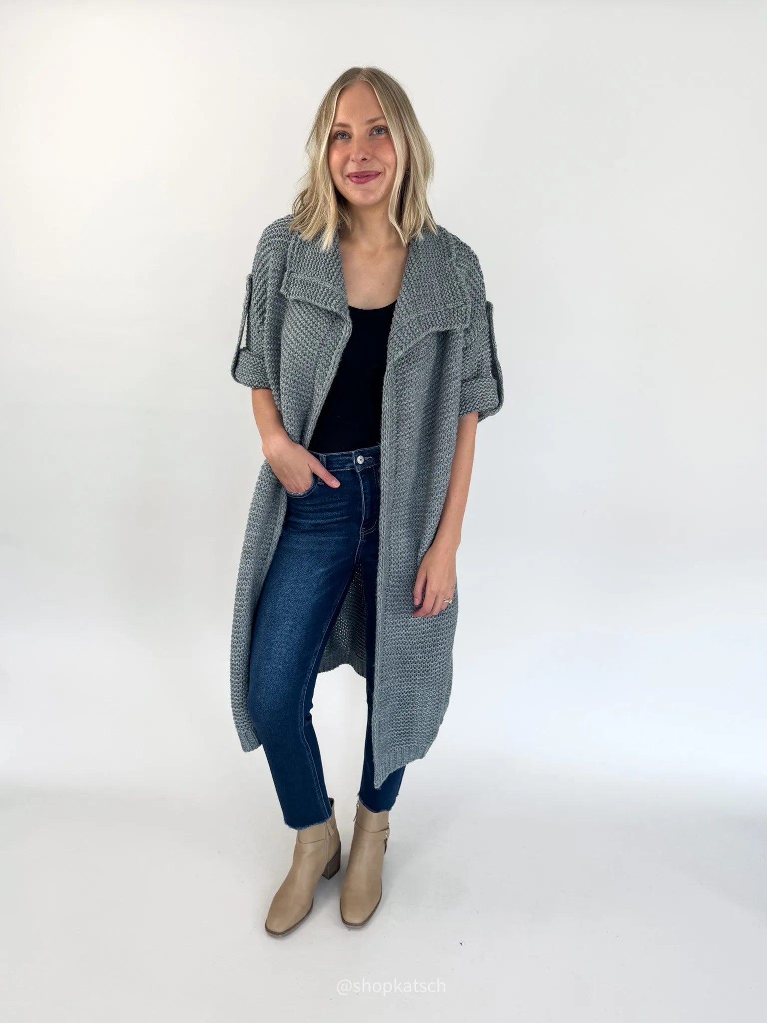 Karissa Charcoal Cardigan O/S