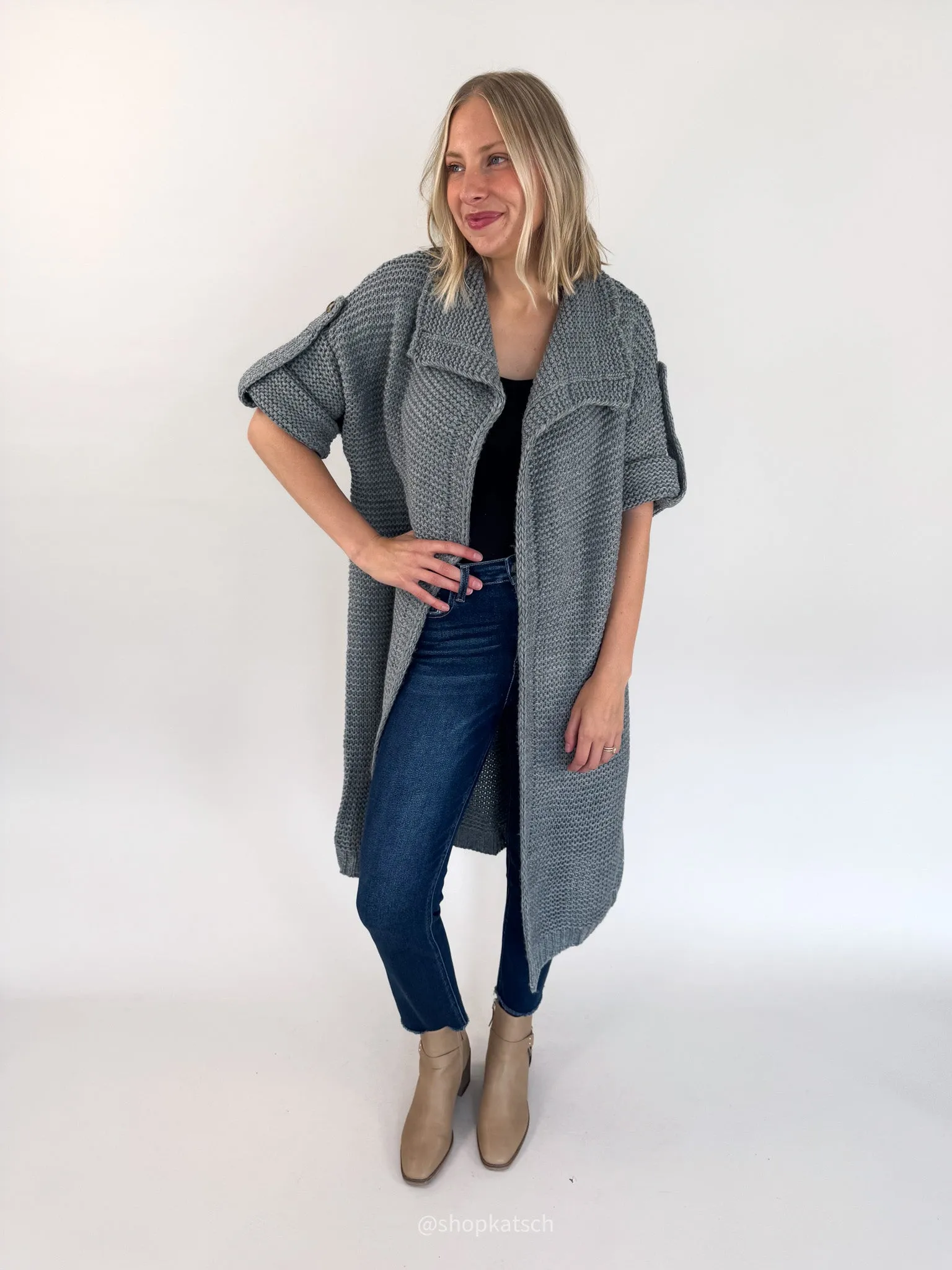 Karissa Charcoal Cardigan O/S