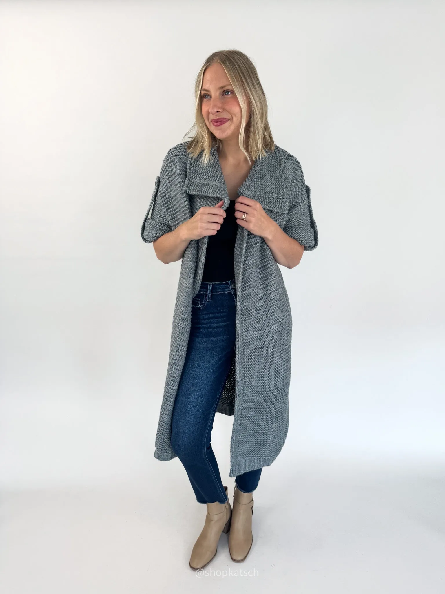 Karissa Charcoal Cardigan O/S
