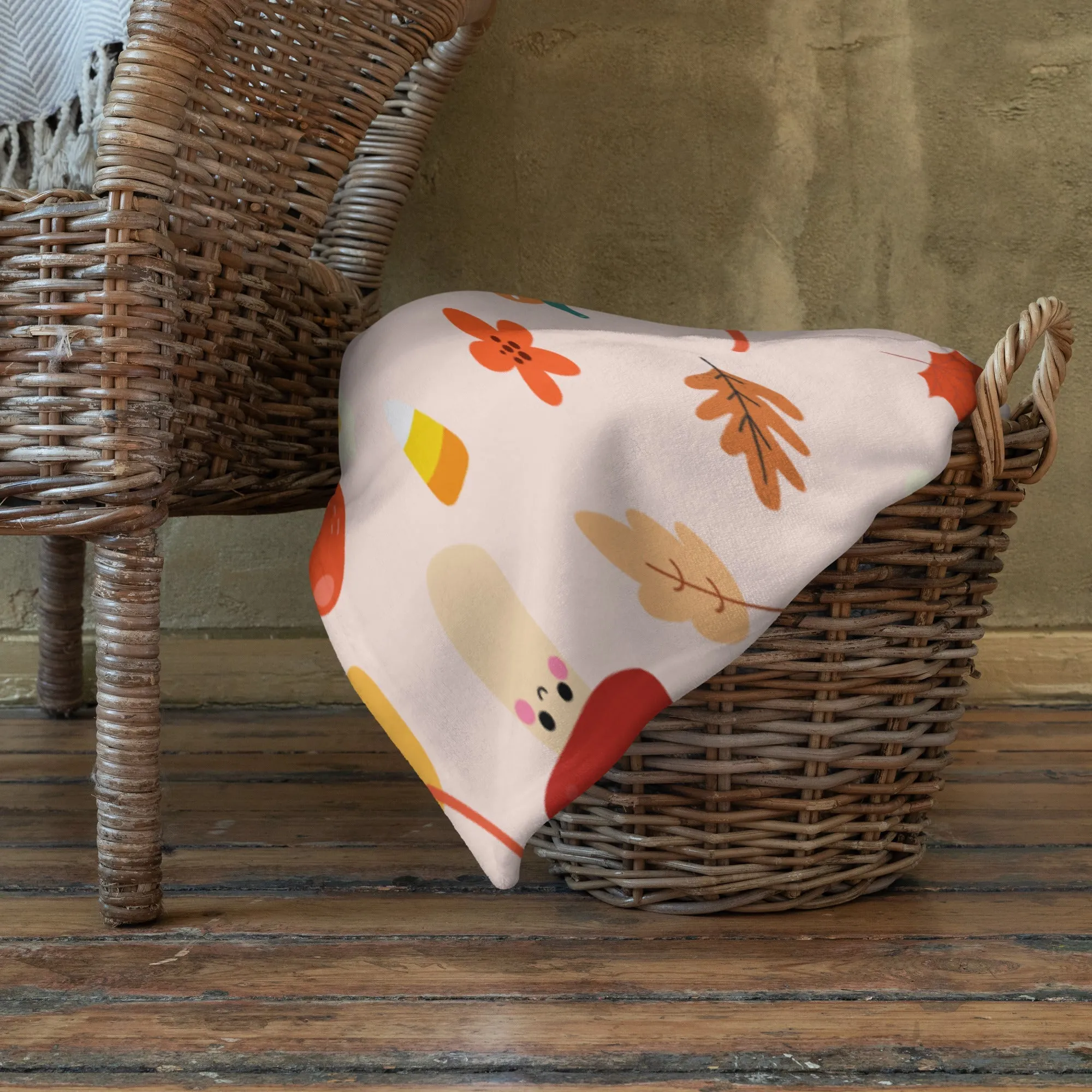 Kawaii Fall Throw Blanket