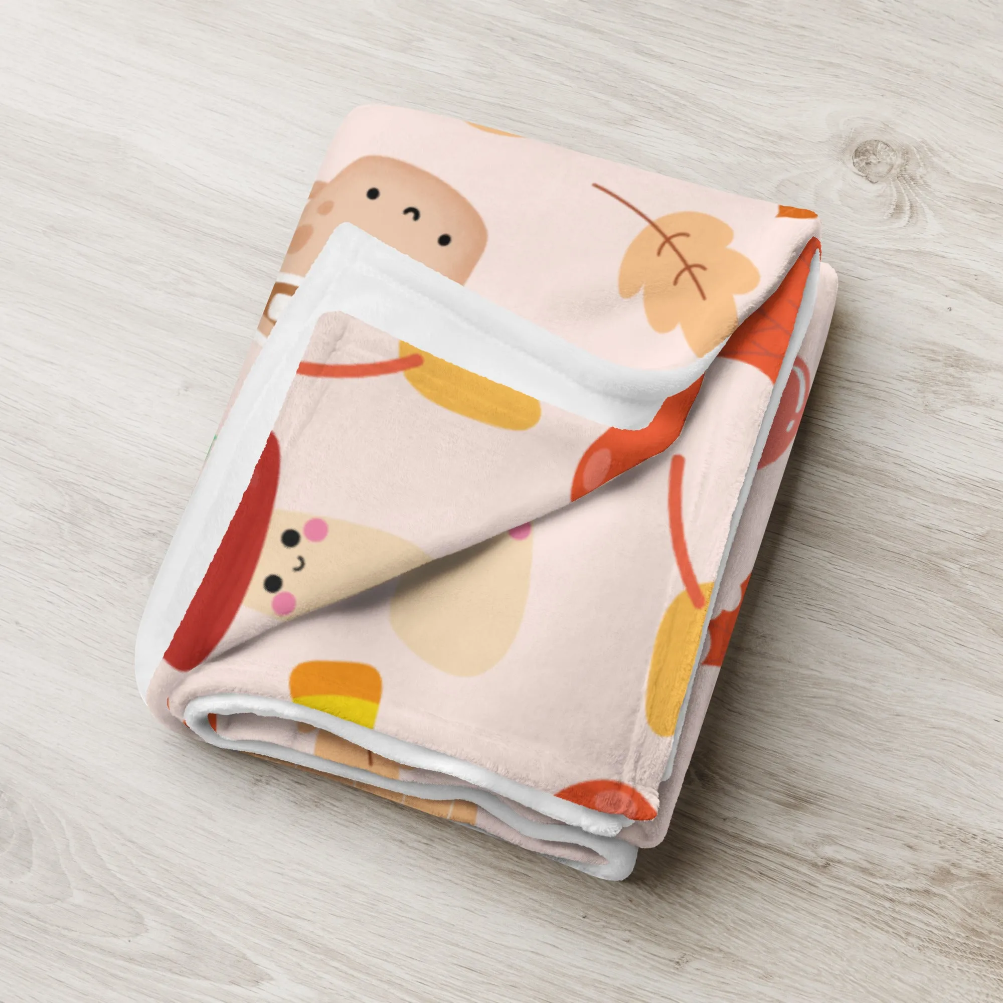 Kawaii Fall Throw Blanket