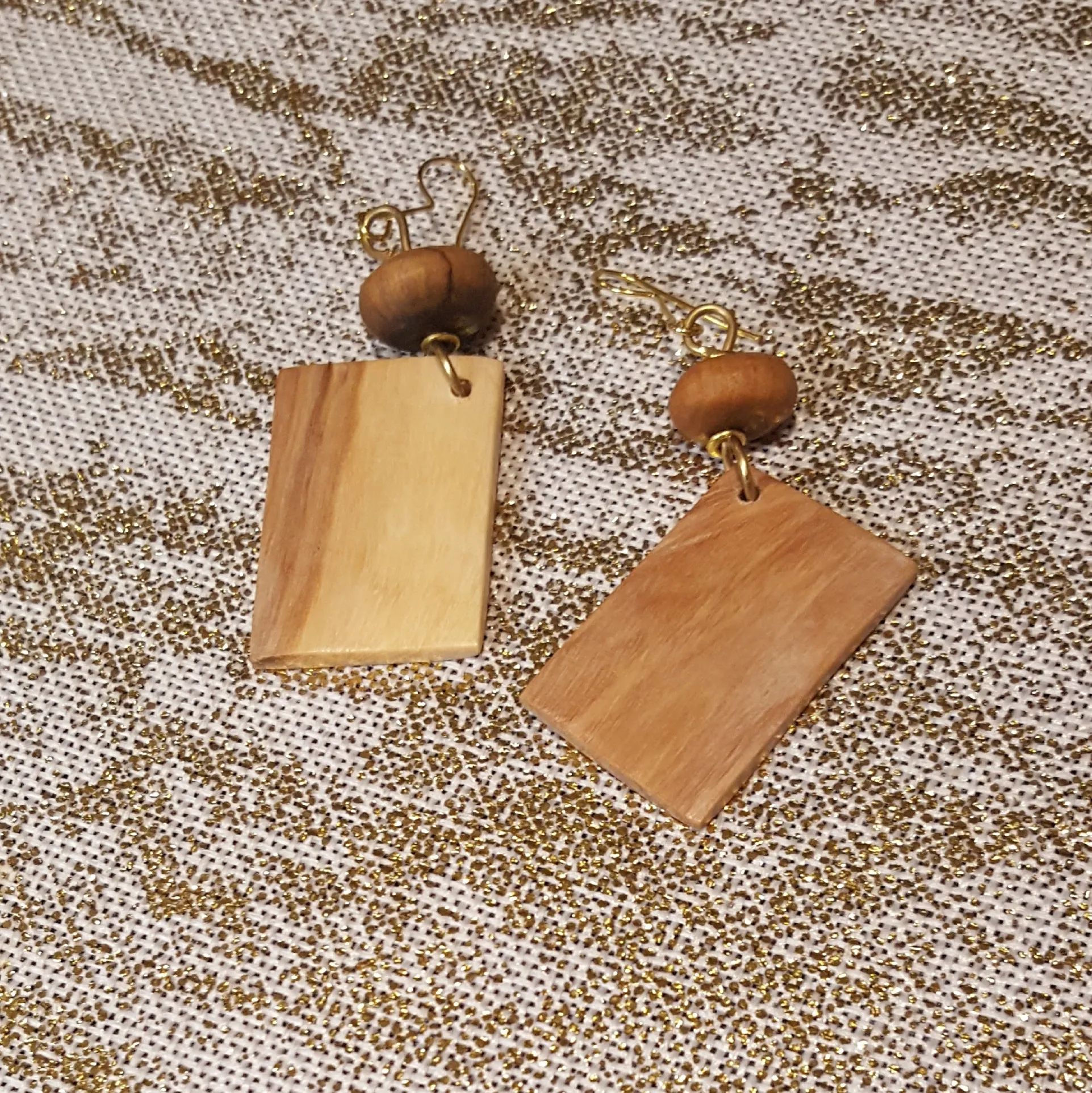 Kenyan African Wood Earrings