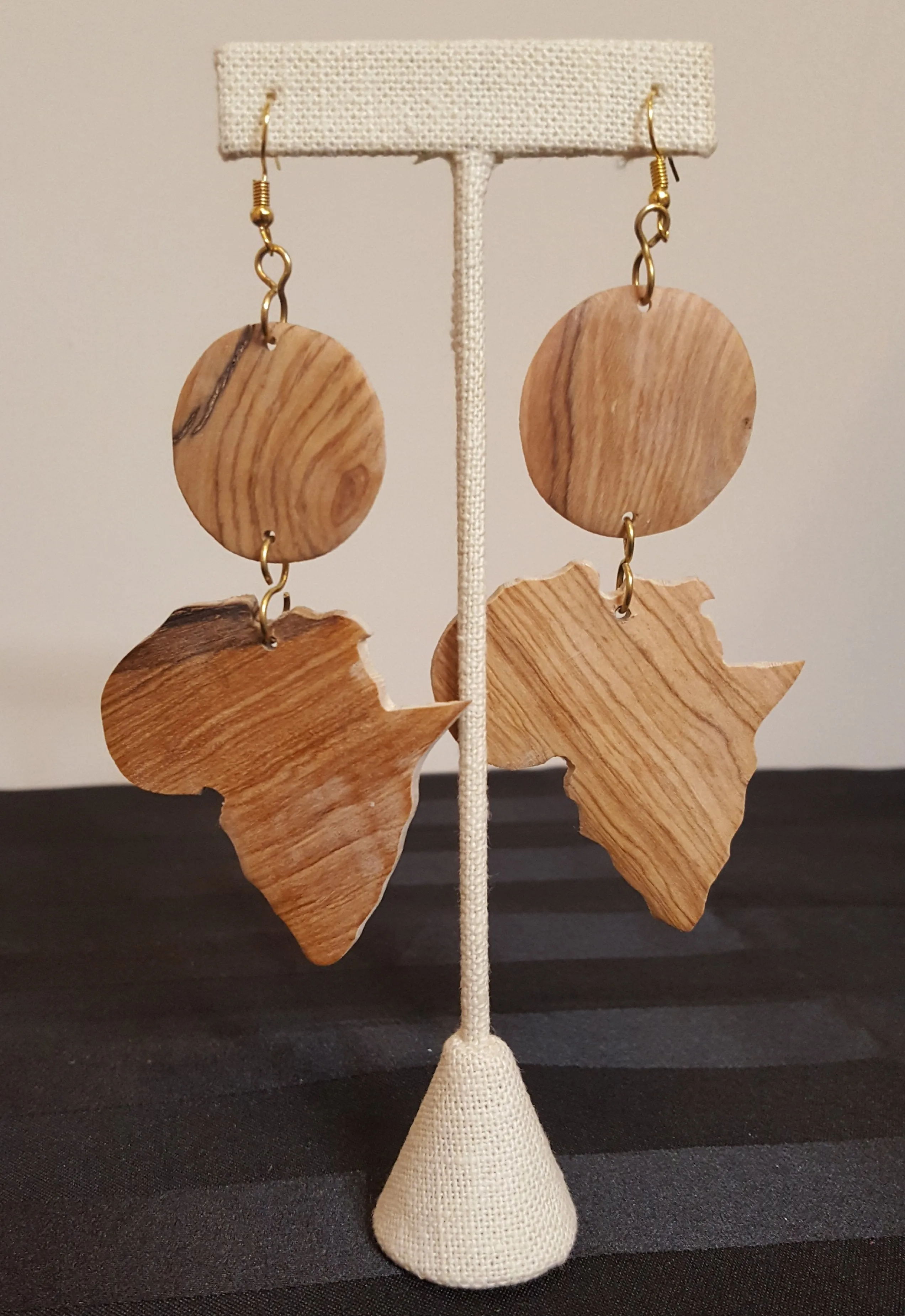 Kenyan African Wood Earrings