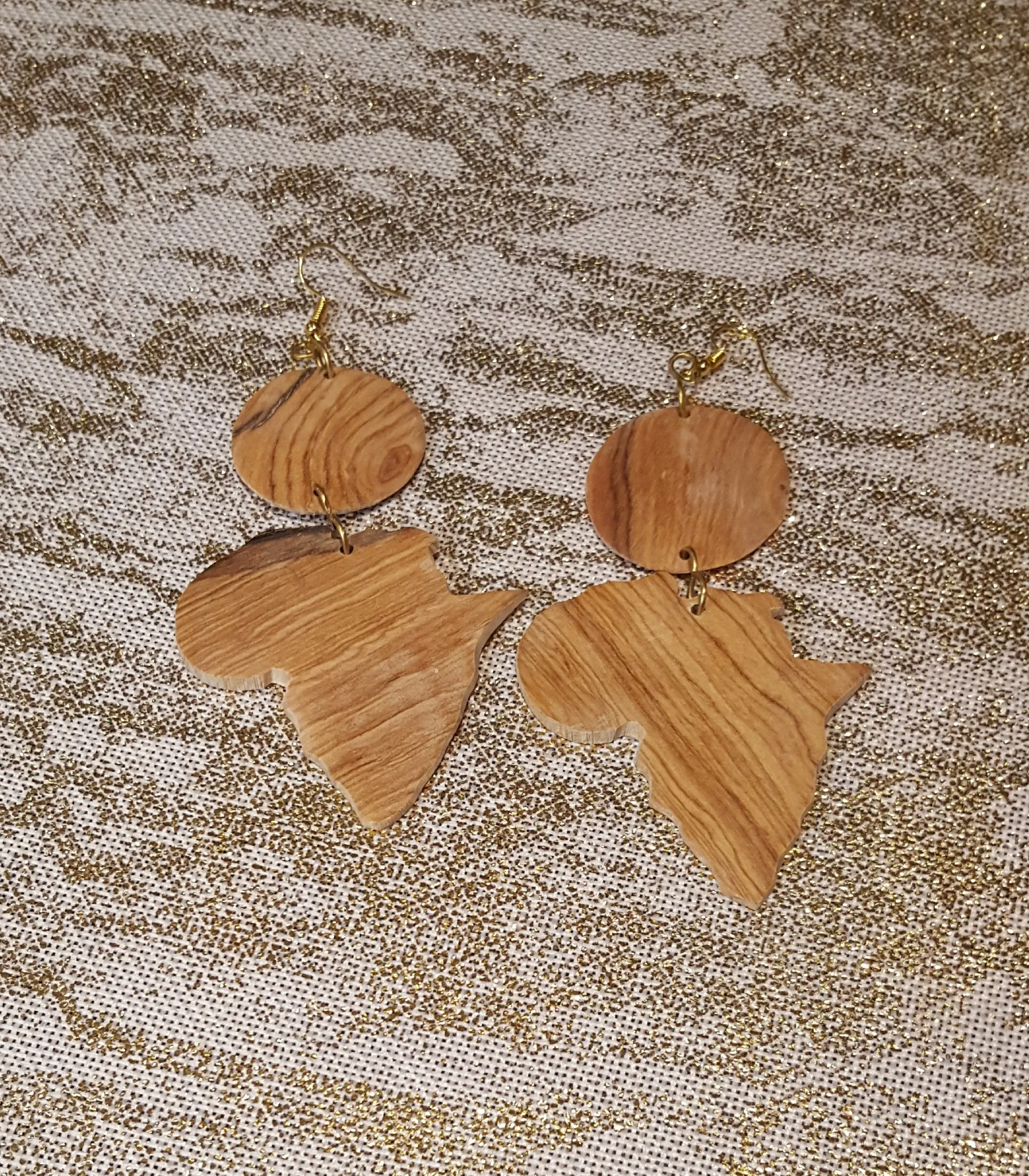 Kenyan African Wood Earrings