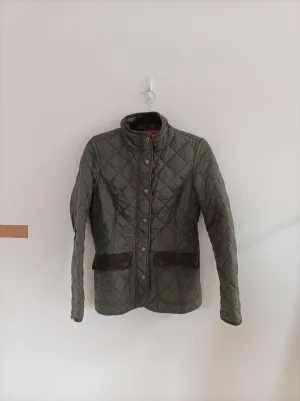 Khaki Quilted Jacket, Joules, Size 6 (Polyamide, Cotton)
