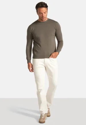 Khaki Round Neck Sweater