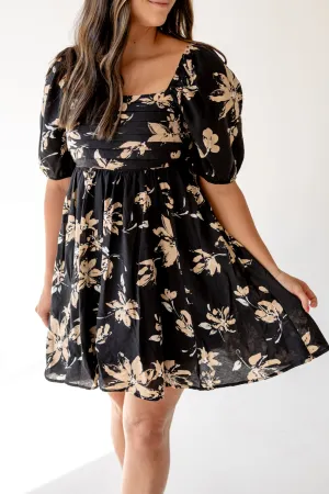 Kinsley Floral Mini Dress | Black