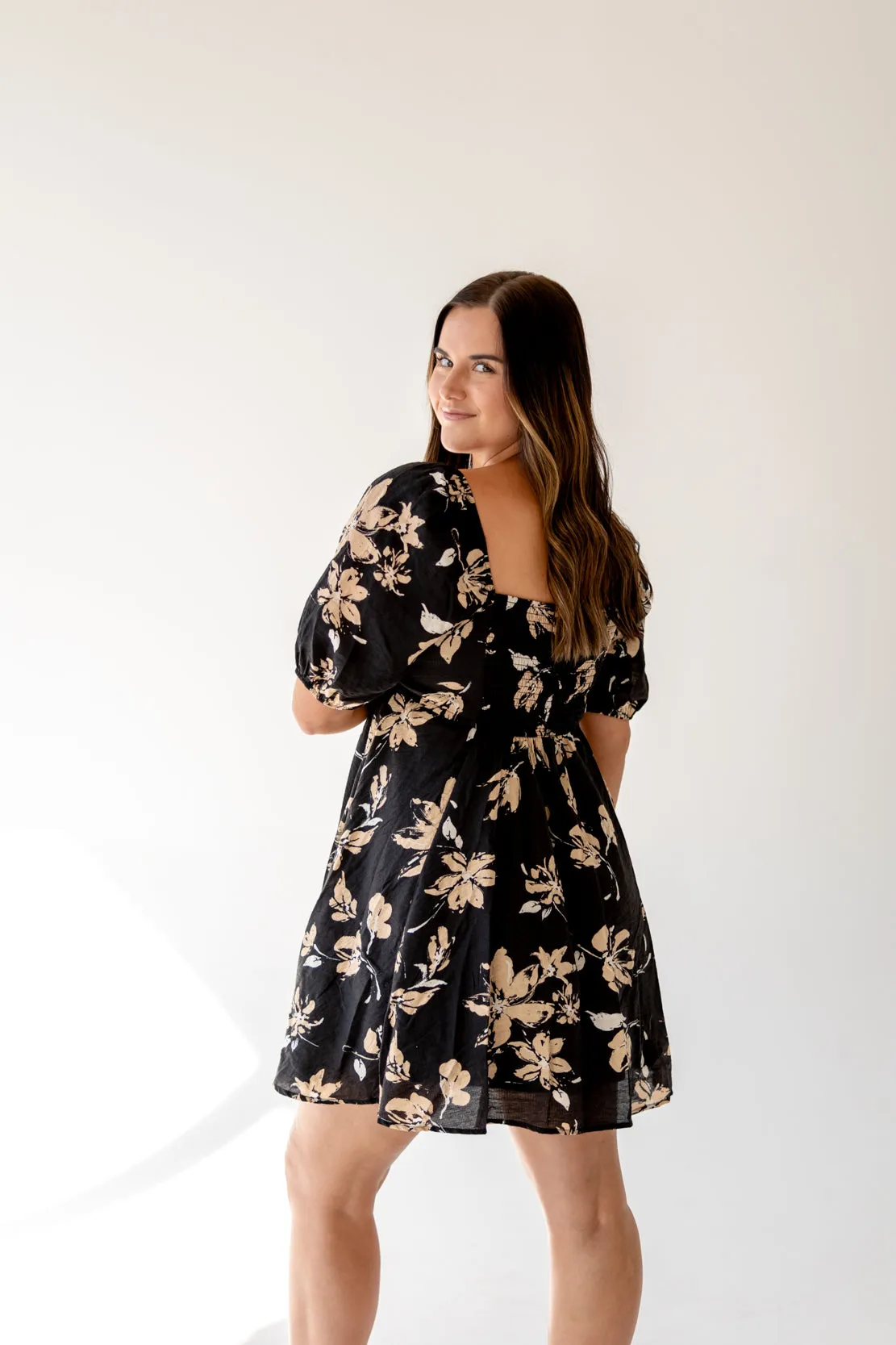 Kinsley Floral Mini Dress | Black