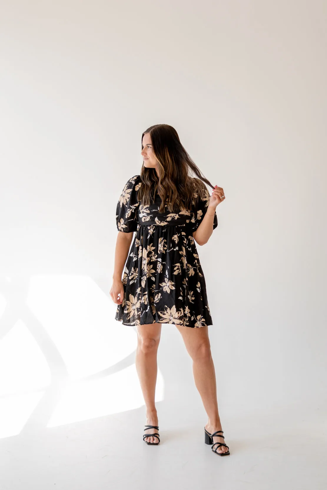 Kinsley Floral Mini Dress | Black