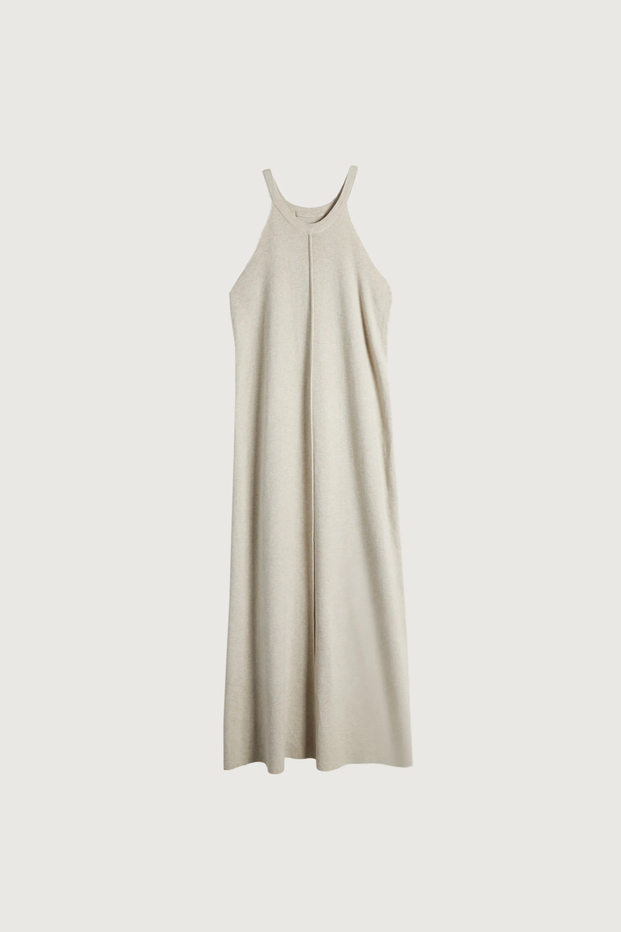 KNIT HALTER MIDI DRESS