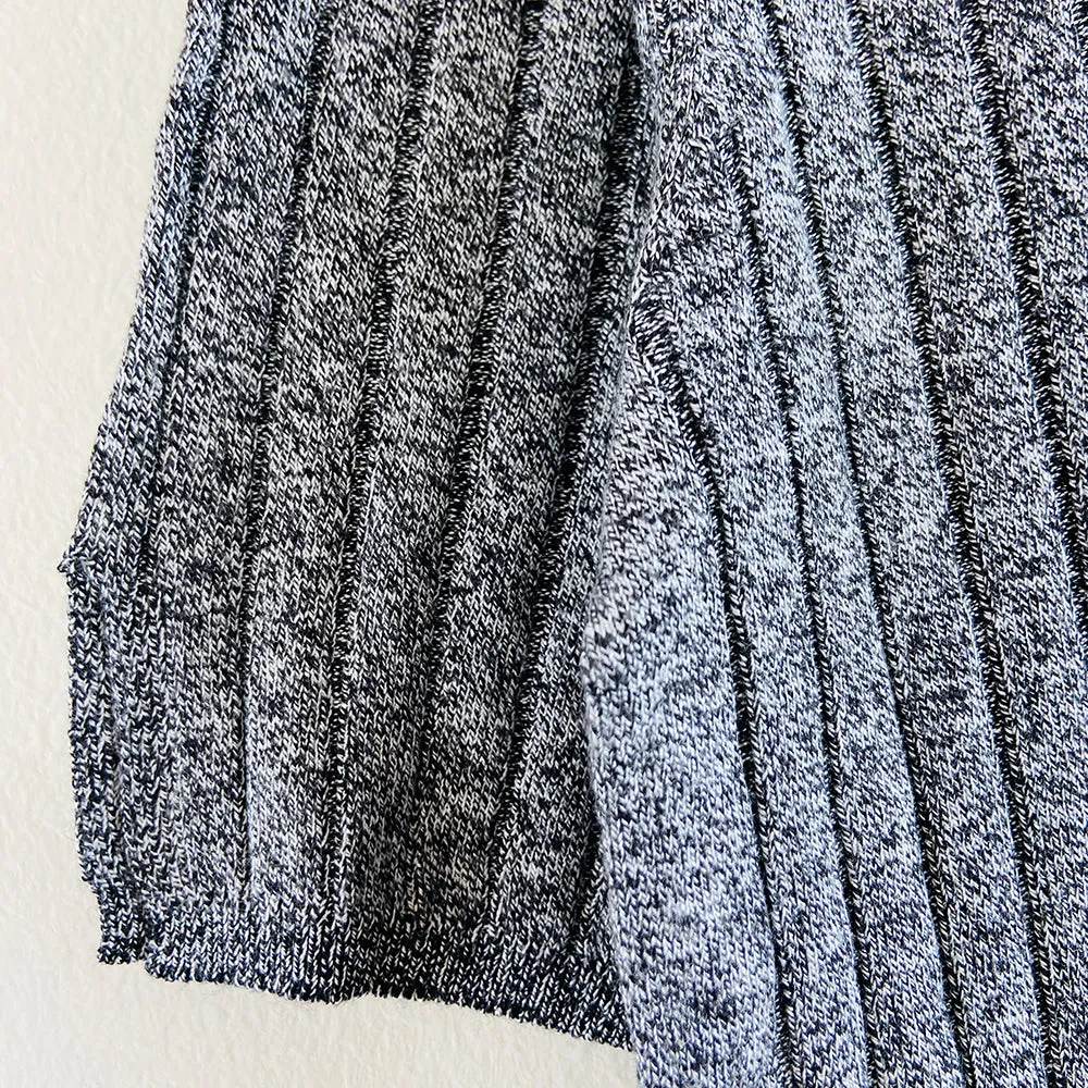 Ladies Short Sleeve Ribbed Knit Sweater Jumper