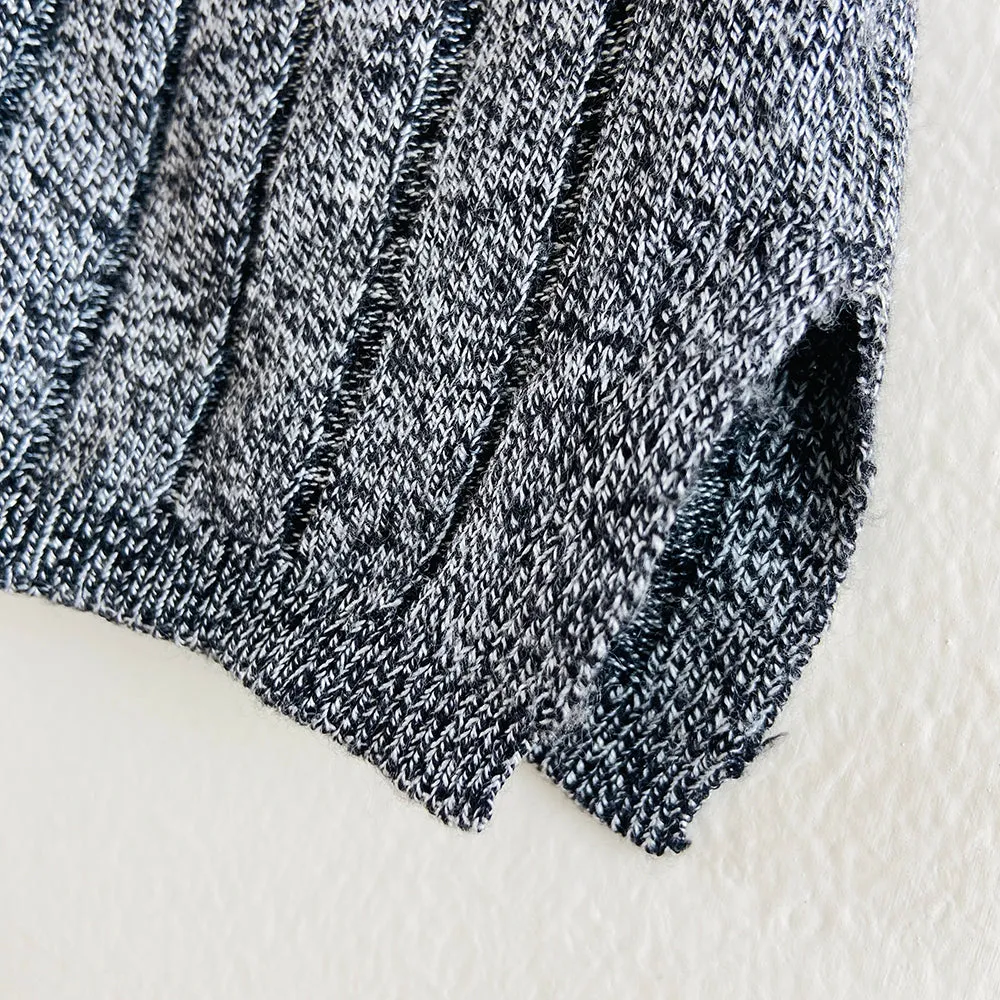Ladies Short Sleeve Ribbed Knit Sweater Jumper