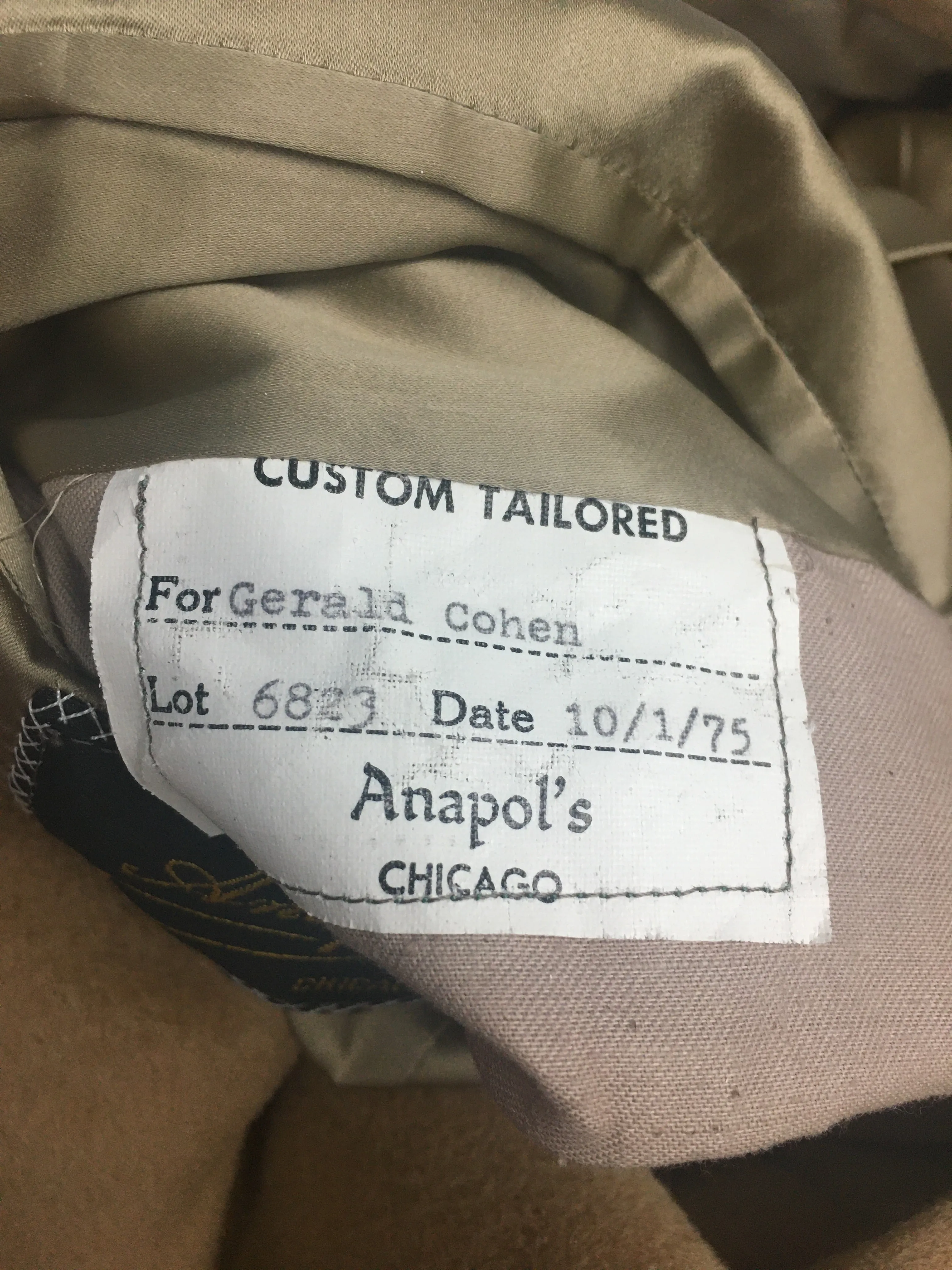 Large 1970s Coat Double Breasted Tan Winter Overcoat