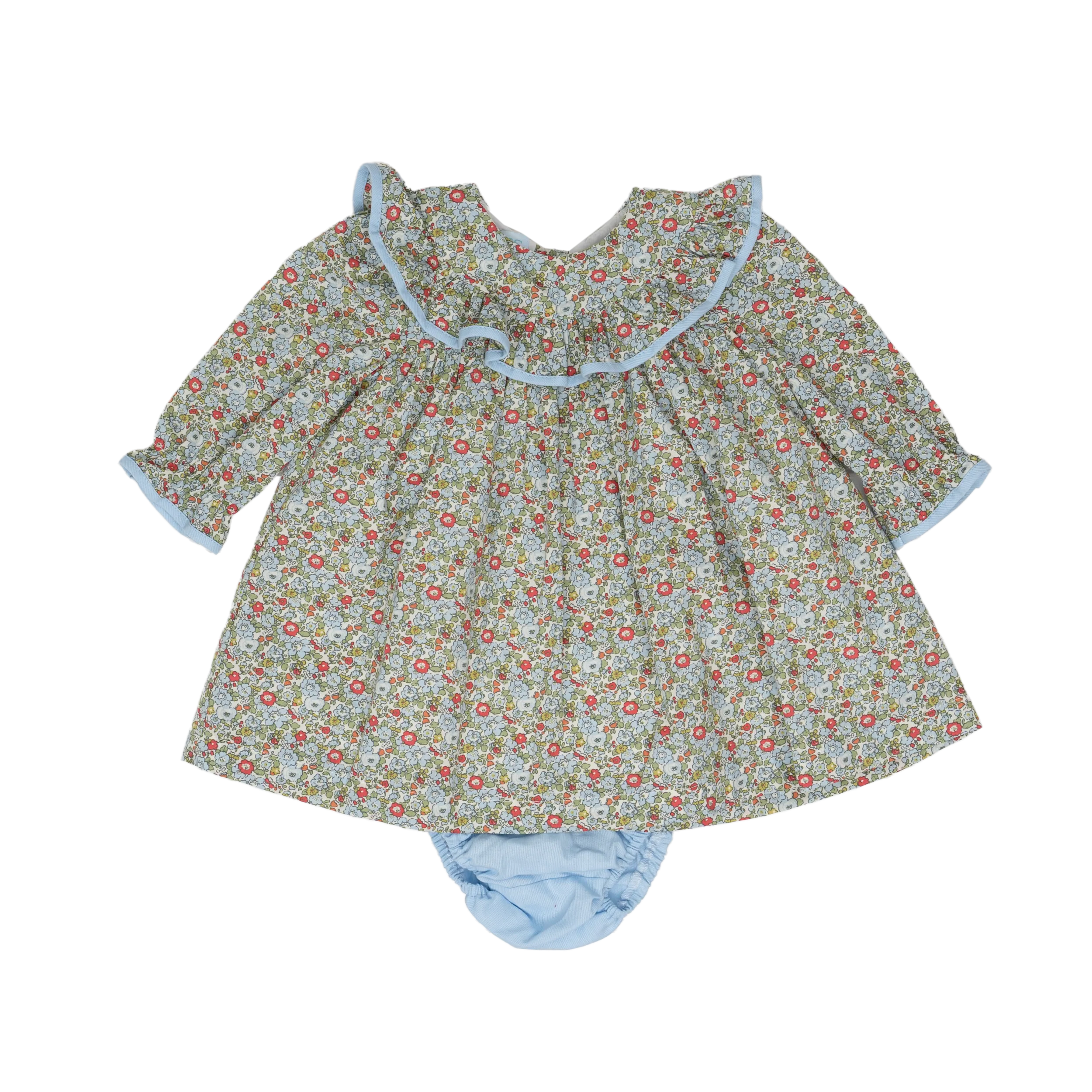 Layla Green & Blue Floral Bloomer Set