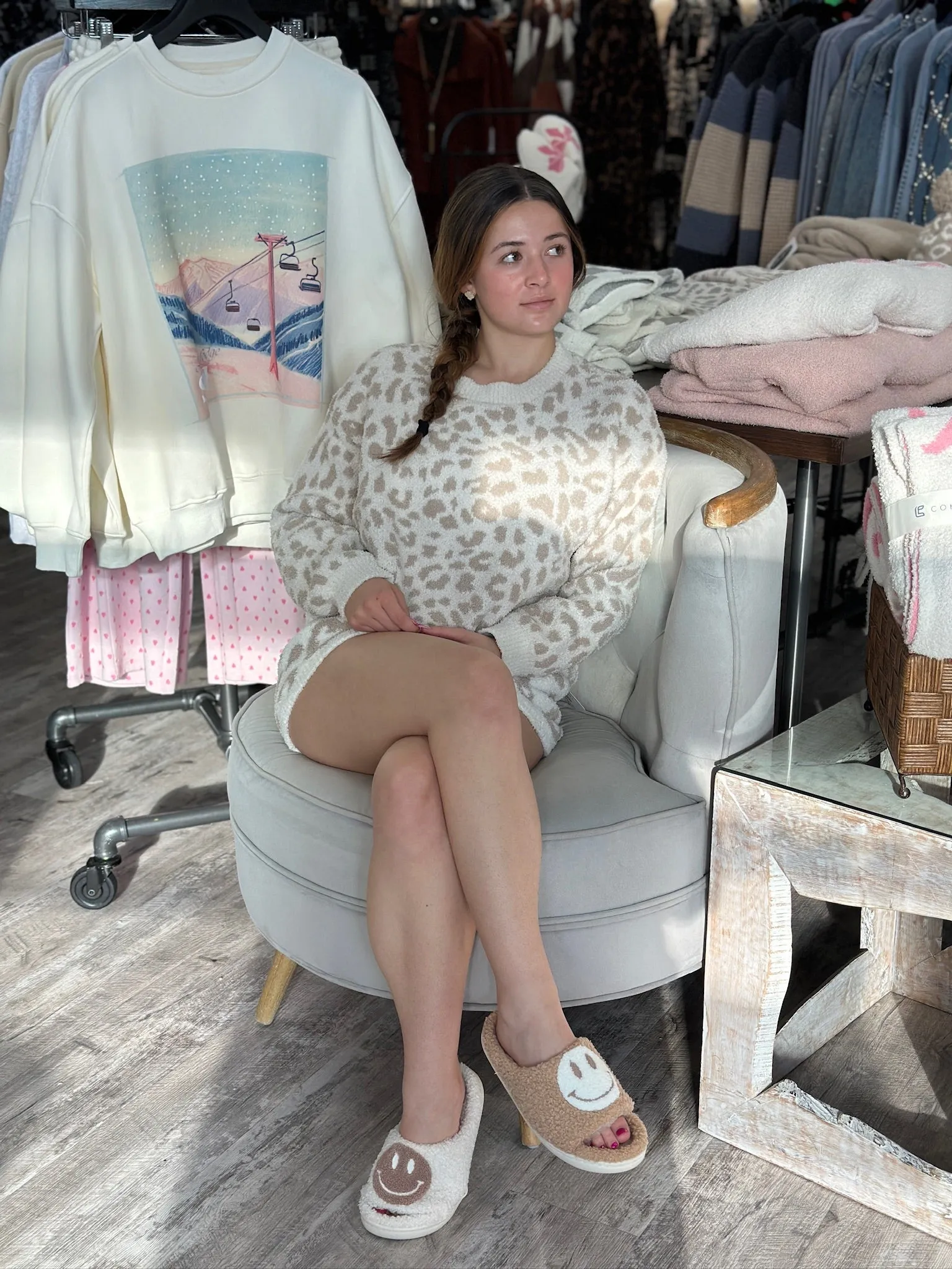 Leopard Love Lounge Sweater, Final Sale