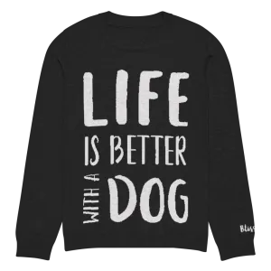 Life Is Better With A Dog Personalized Knit Sweater