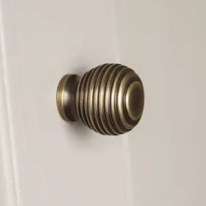 Light Antique Brass Queen Anne Cabinet Knob