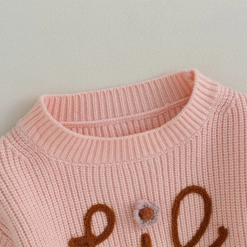 Lil Sis Knitted Baby Sweater