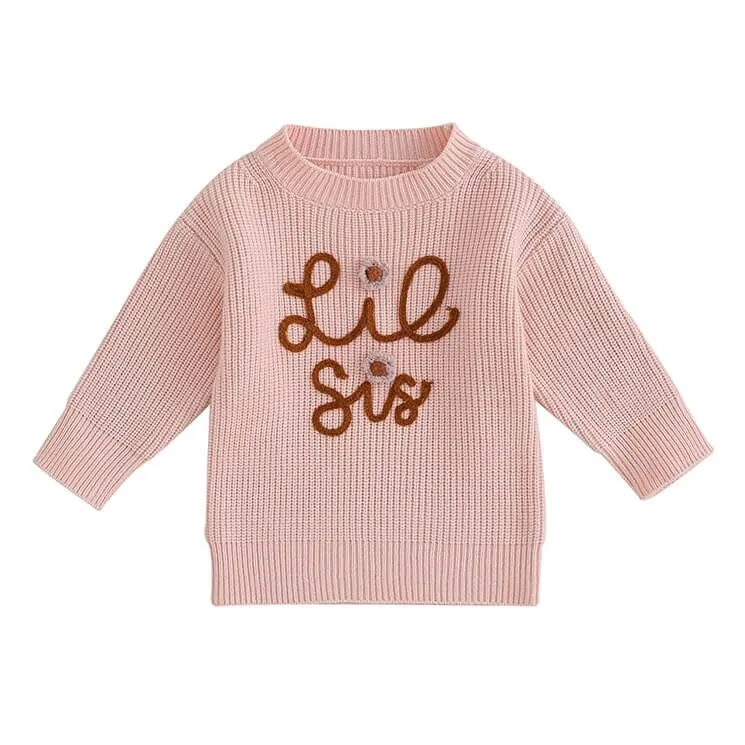 Lil Sis Knitted Baby Sweater