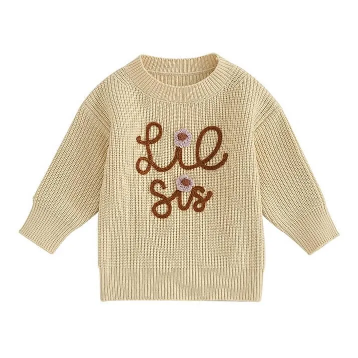 Lil Sis Knitted Baby Sweater
