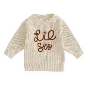 Lil Sis Knitted Baby Sweater