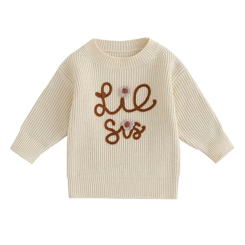 Lil Sis Knitted Baby Sweater