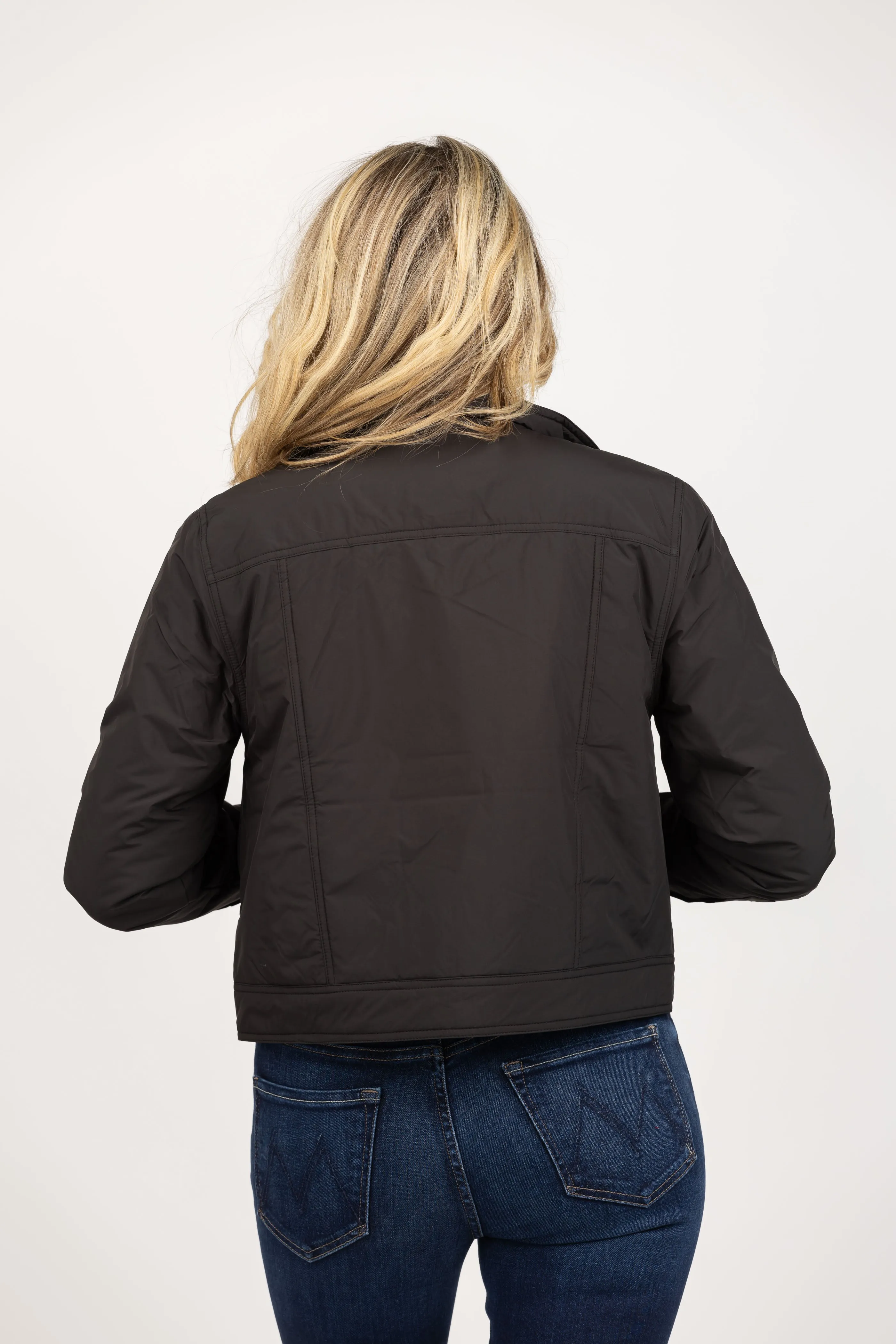Lilla P. Nylon Utility Jacket in Black