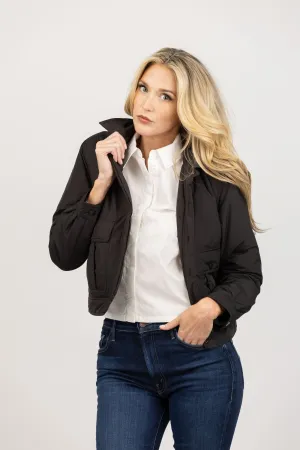 Lilla P. Nylon Utility Jacket in Black