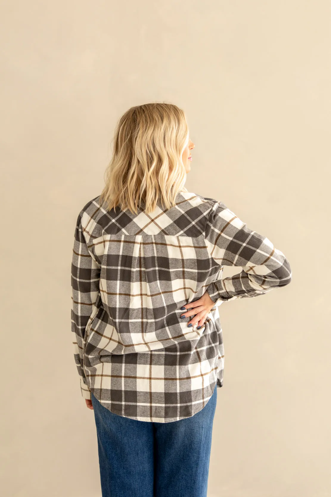 Lilou Plaid Shirt | Black/Olive