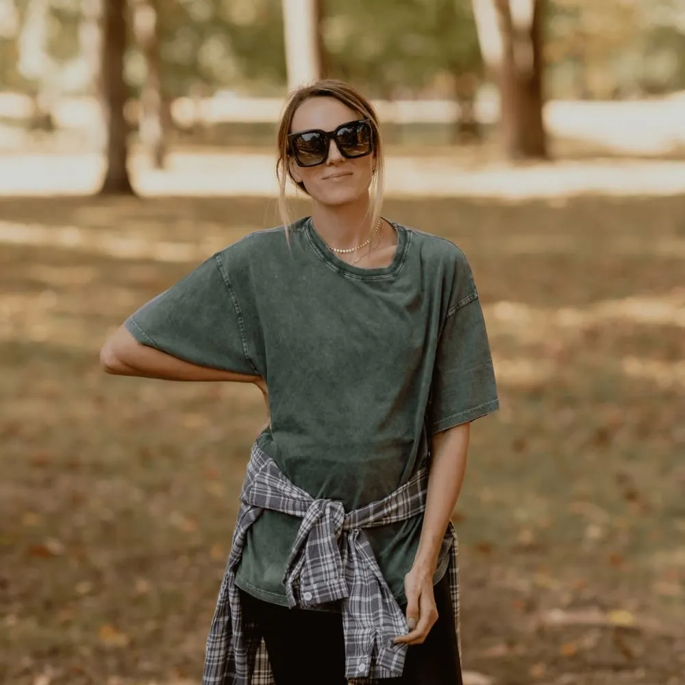 Limited Run Oversized Tee - Pine