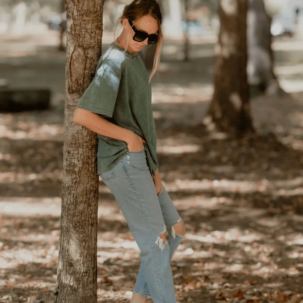 Limited Run Oversized Tee - Pine