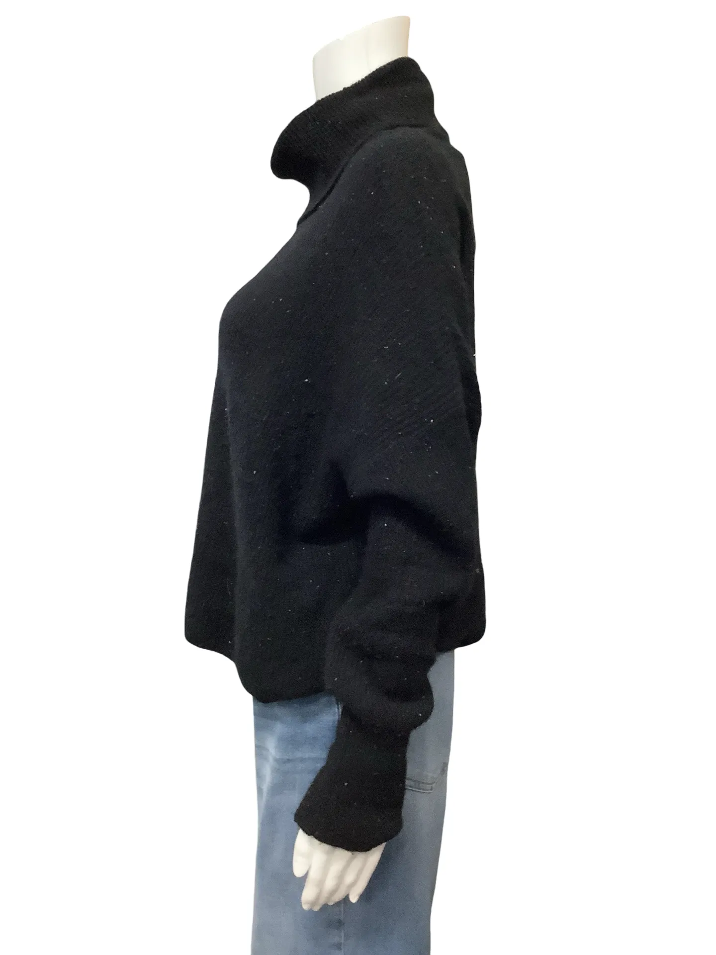 Line Cashmere Turtleneck Sweater Black Size: L