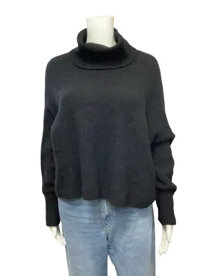 Line Cashmere Turtleneck Sweater Black Size: L