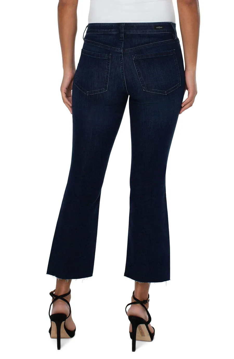 Liverpool Hannah Crop Flare W/Fray Hem 27" - Walcott