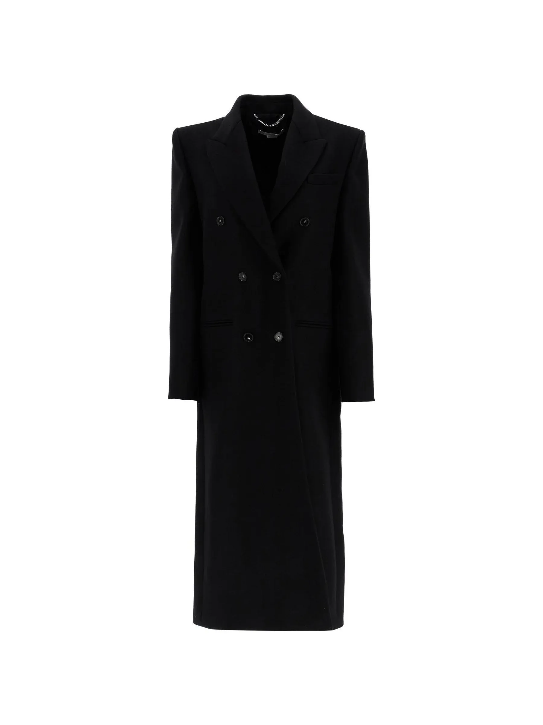 Long Double-Breasted Wool Coat