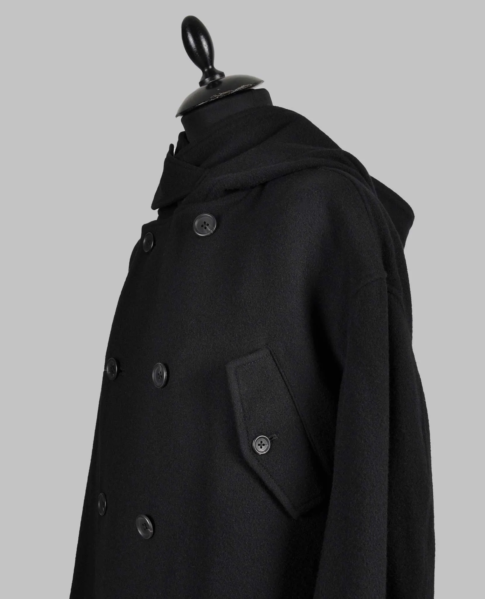 LONG HOODED COAT