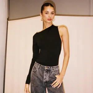 Long Sleeve Backless Cut Out Top