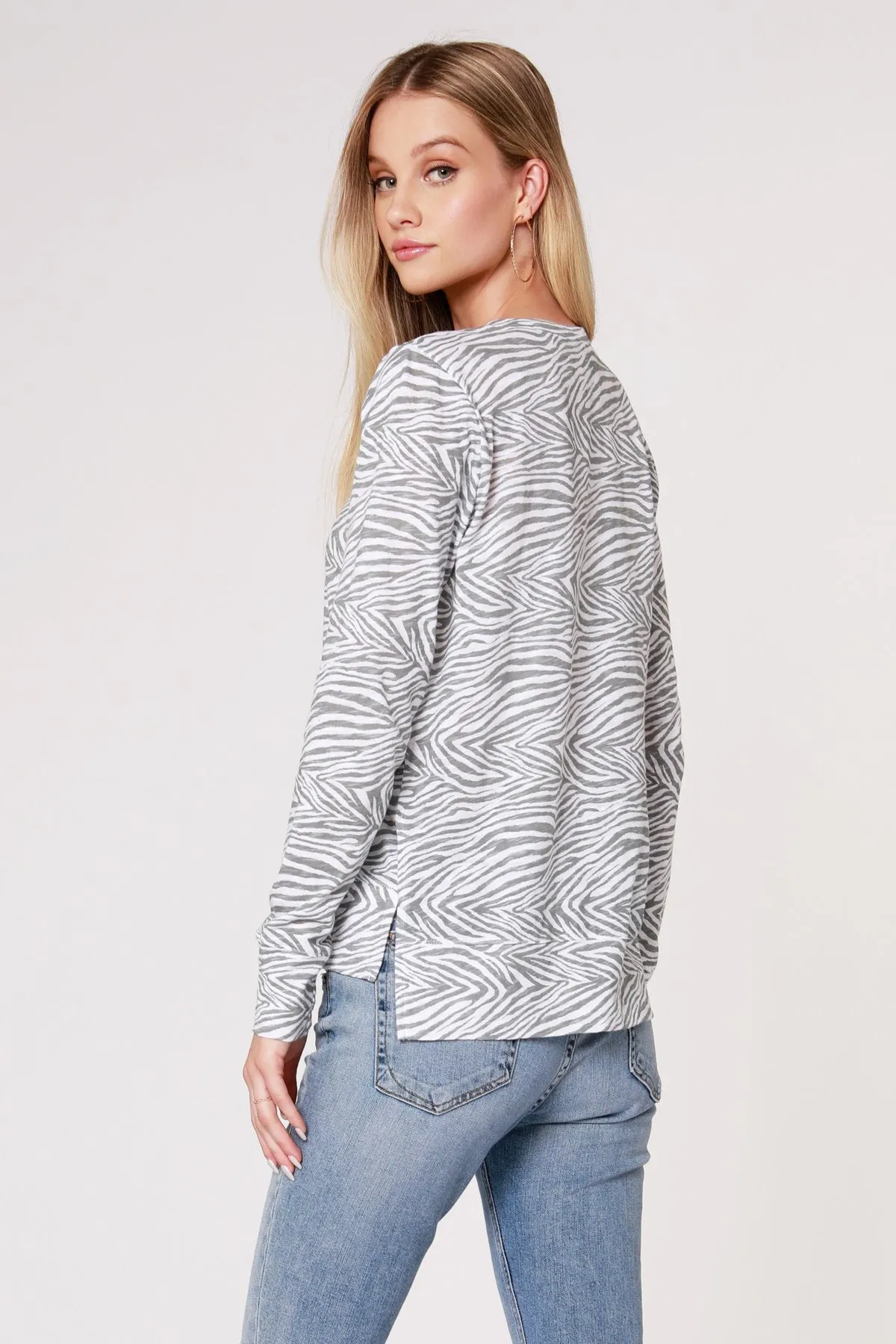 Long Sleeve Crewneck High Low Tee