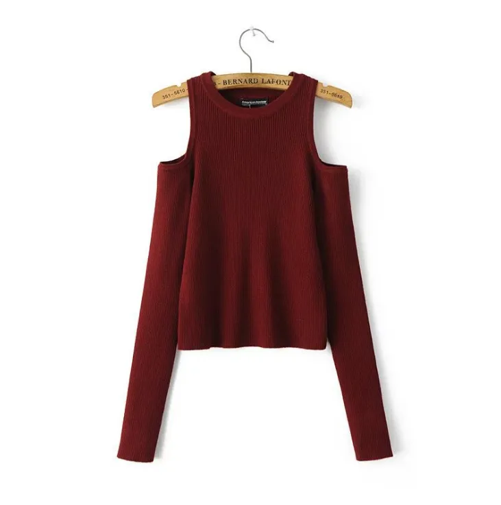 Long Sleeve Off-Shoulder Sweater
