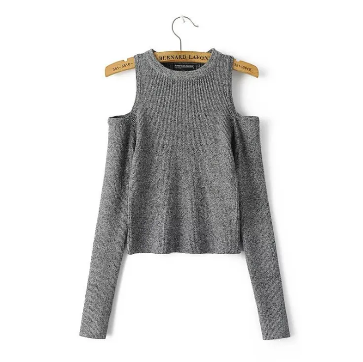Long Sleeve Off-Shoulder Sweater