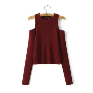 Long Sleeve Off-Shoulder Sweater