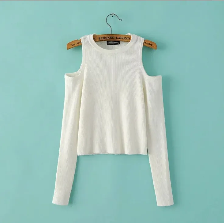 Long Sleeve Off-Shoulder Sweater