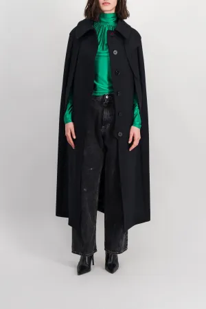 Long wool cape coat