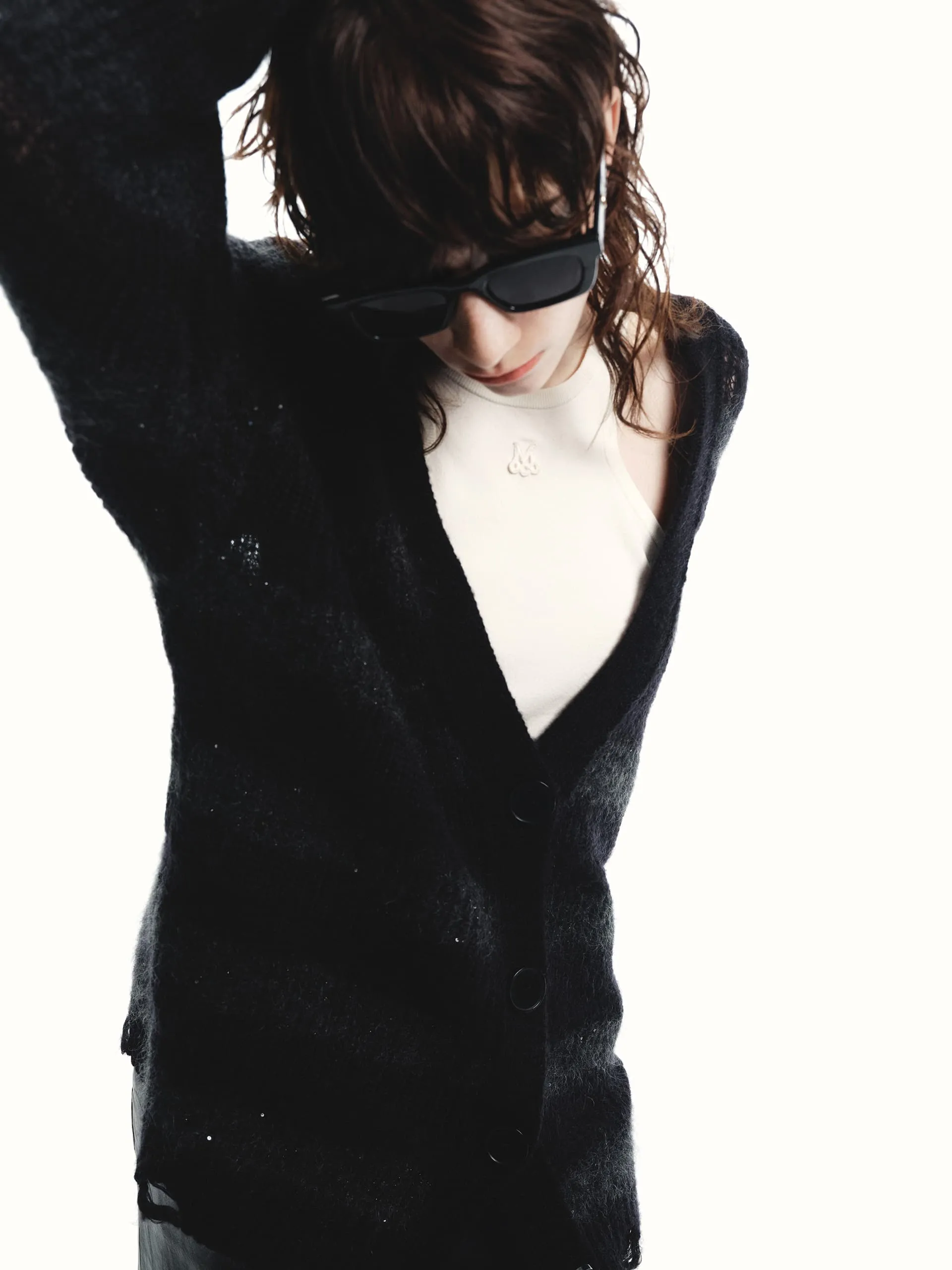 Loose Distressed Knit Cardigan