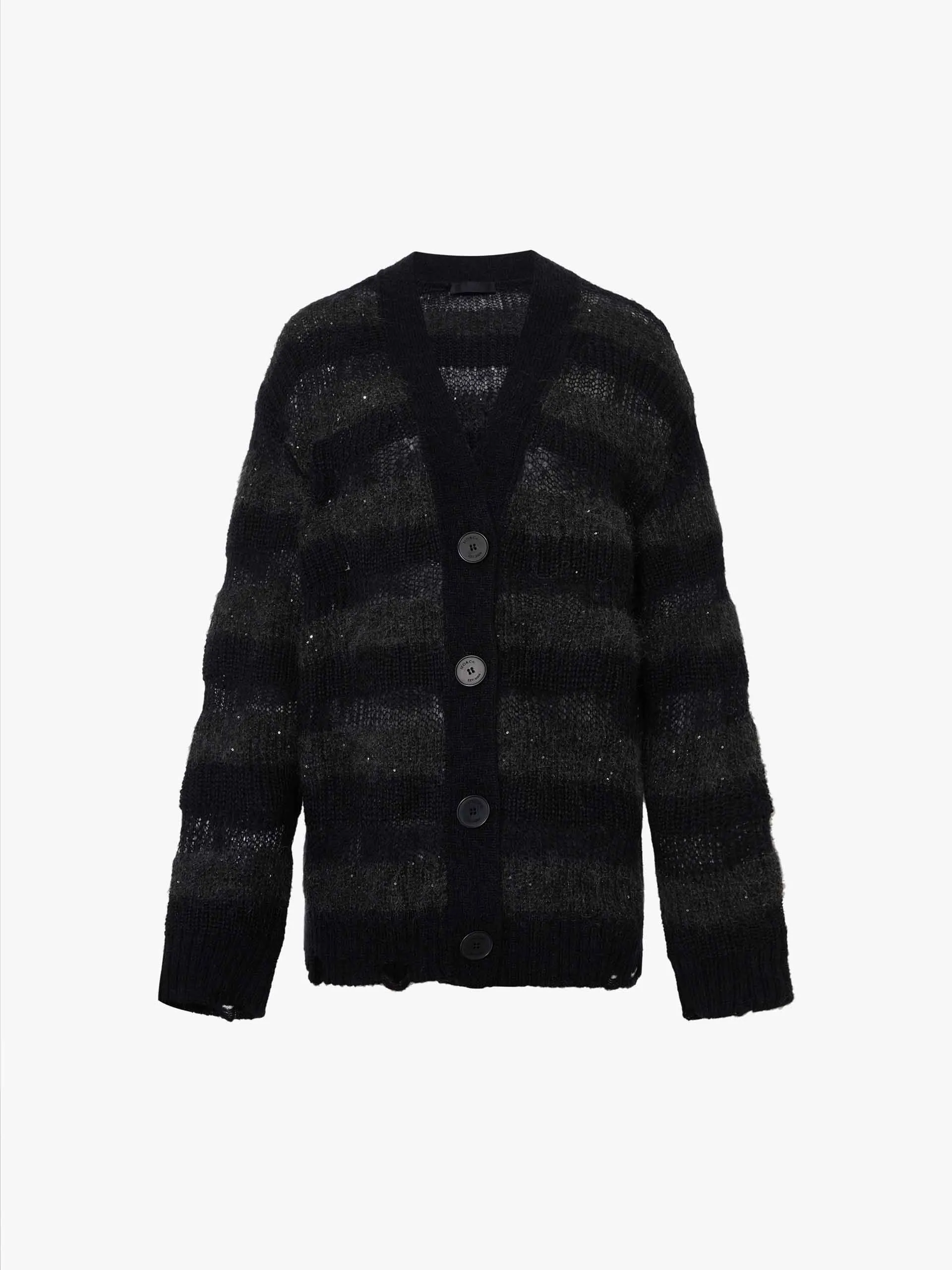 Loose Distressed Knit Cardigan